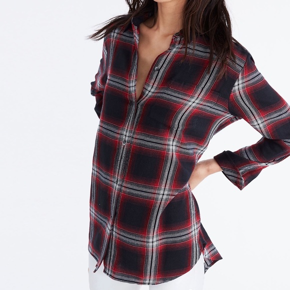 Madewell Tops - Madewell Classic Ex-Boyfriend Shirt in‎ Rollins Plaid Small